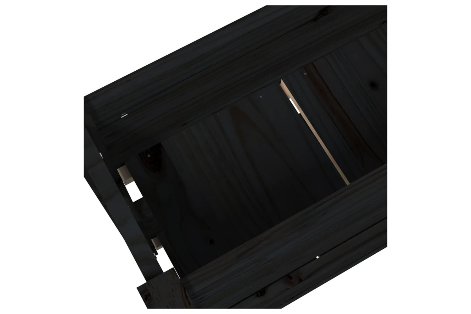 vidaXL 823945 Planter Black 77x25x66cm Solid Wood Pine-6