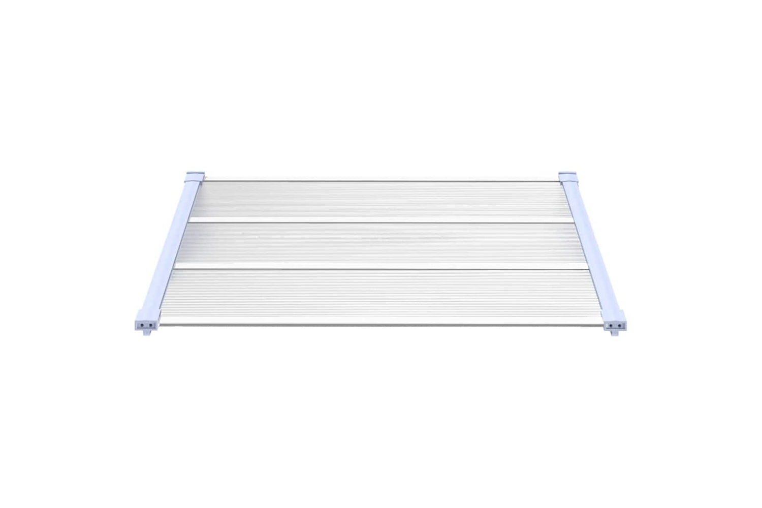 Vidaxl Door Canopy Grey And Transparent 122x90 Cm Polycarbonate-2