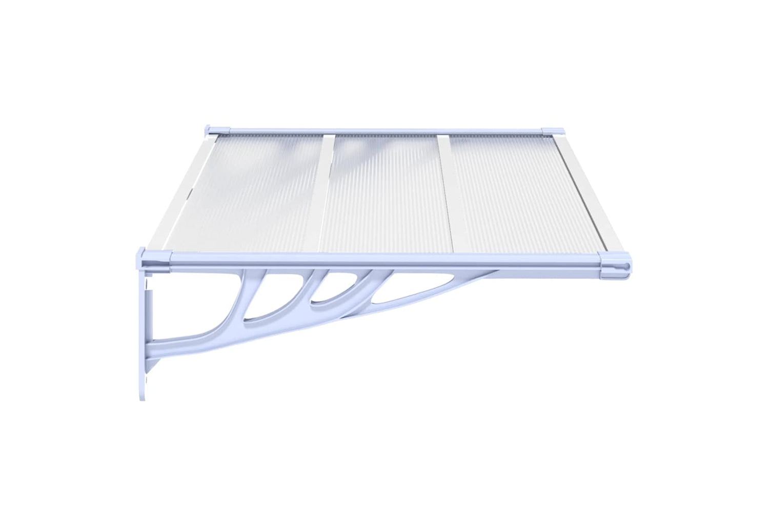 Vidaxl Door Canopy Grey And Transparent 122x90 Cm Polycarbonate-3