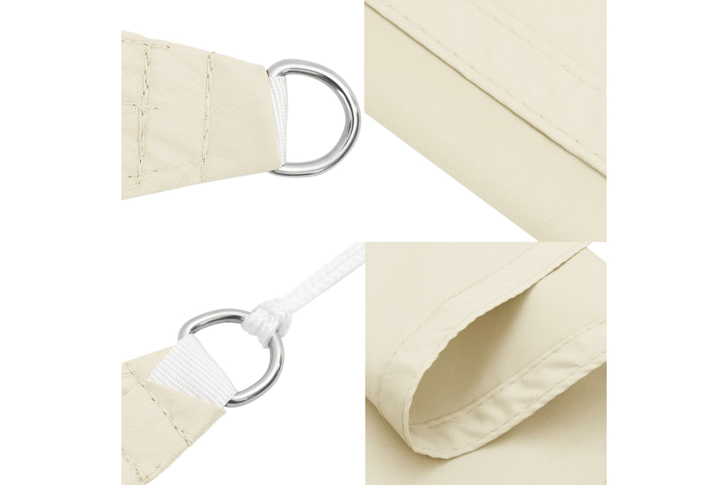 Vidaxl 135223 Sunshade Sail Oxford Fabric Rectangular 6x8 M Cream-6