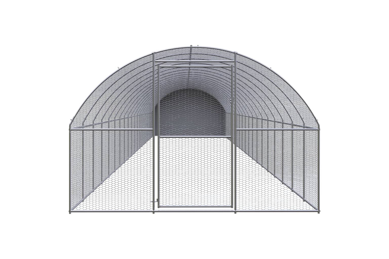 Vidaxl 3095479 Outdoor Chicken Coop 3x20x2 M Galvanised Steel-2