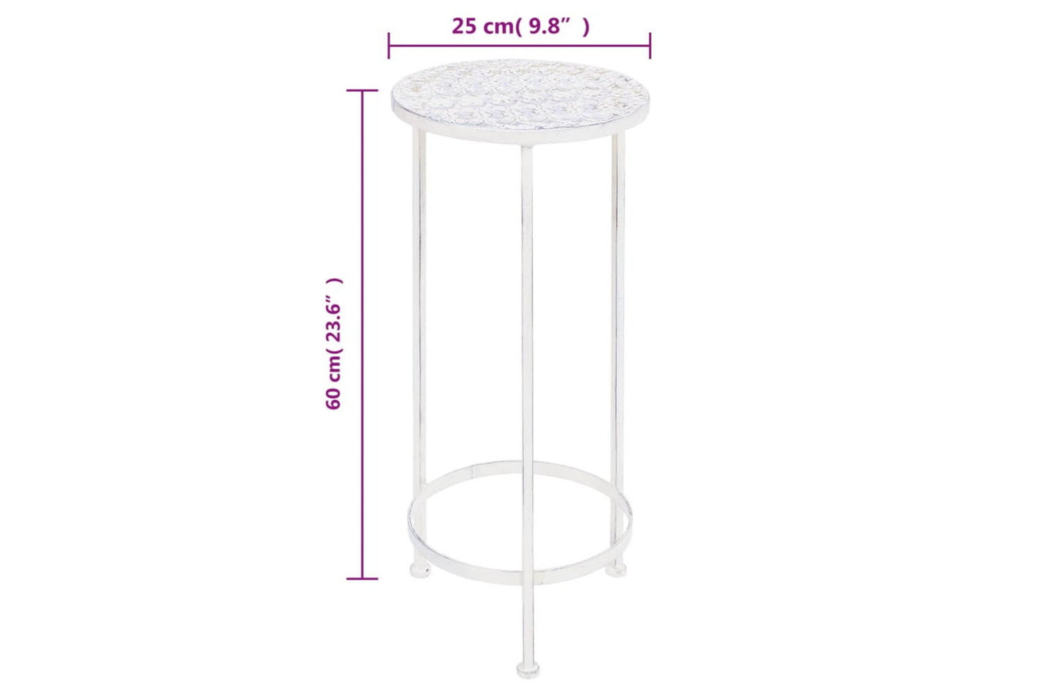 Vidaxl 245937 Plant Stand Set 3 Pieces Vintage Style Metal Antique White-9