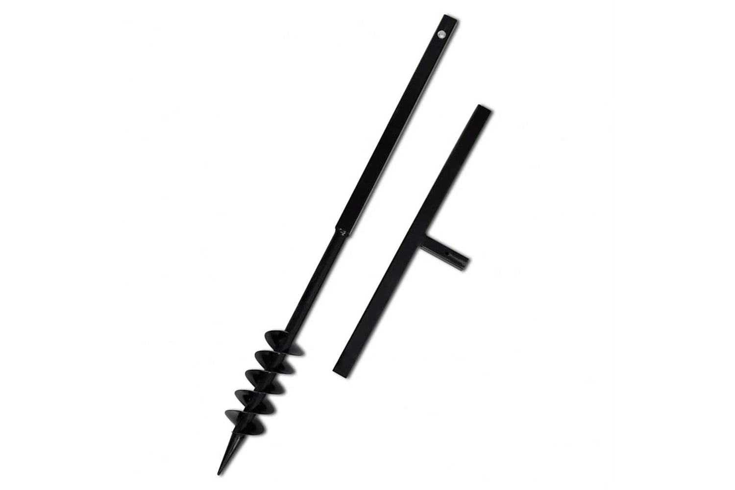 vidaXL 270539 Ground Drill With Handle 80mm With Extension Tube 5 M Steel-3