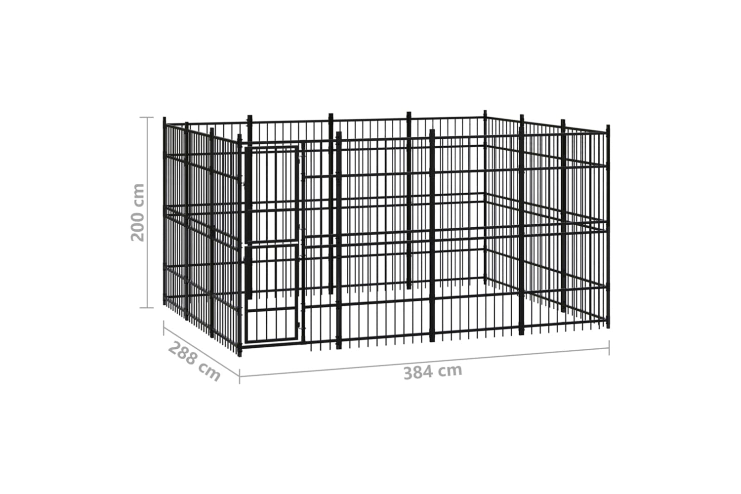 Vidaxl 3097975 Outdoor Dog Kennel Steel 11.06 M2-7