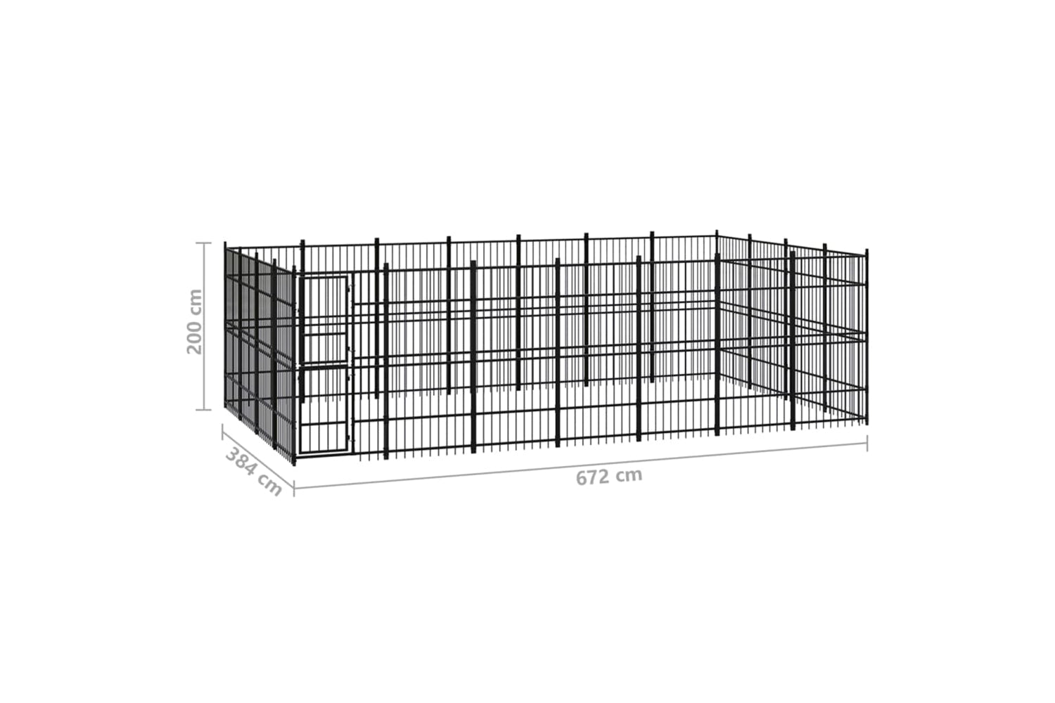 Vidaxl 3097985 Outdoor Dog Kennel Steel 25.8 M2-7