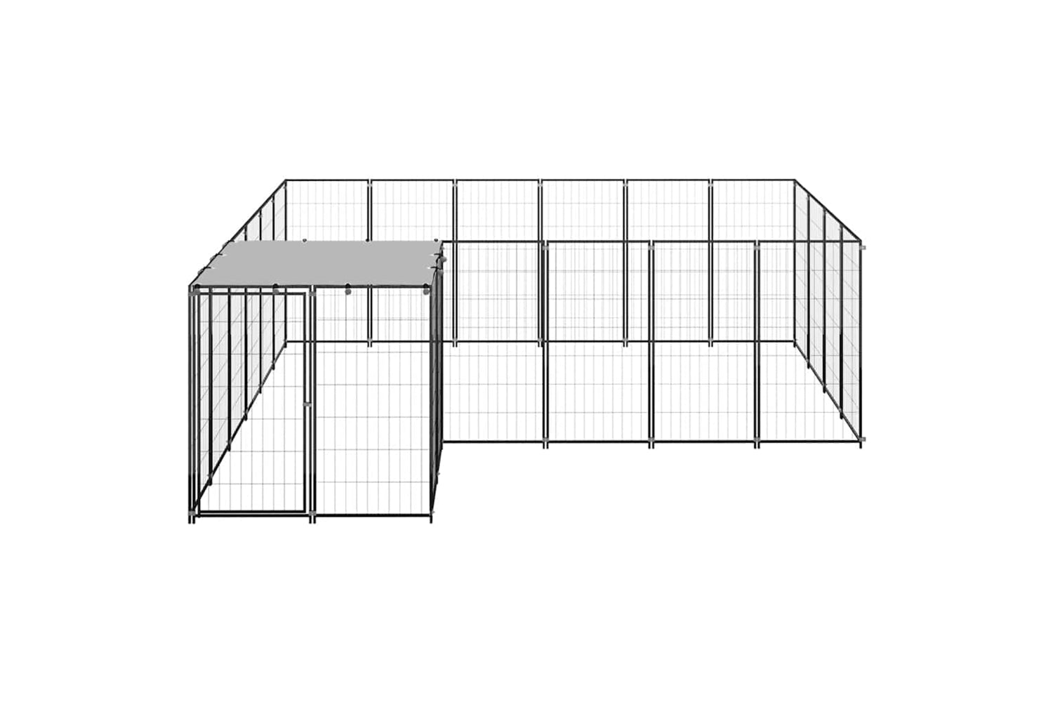Vidaxl 3082212 Dog Kennel Black 8.47 M2 Steel-2