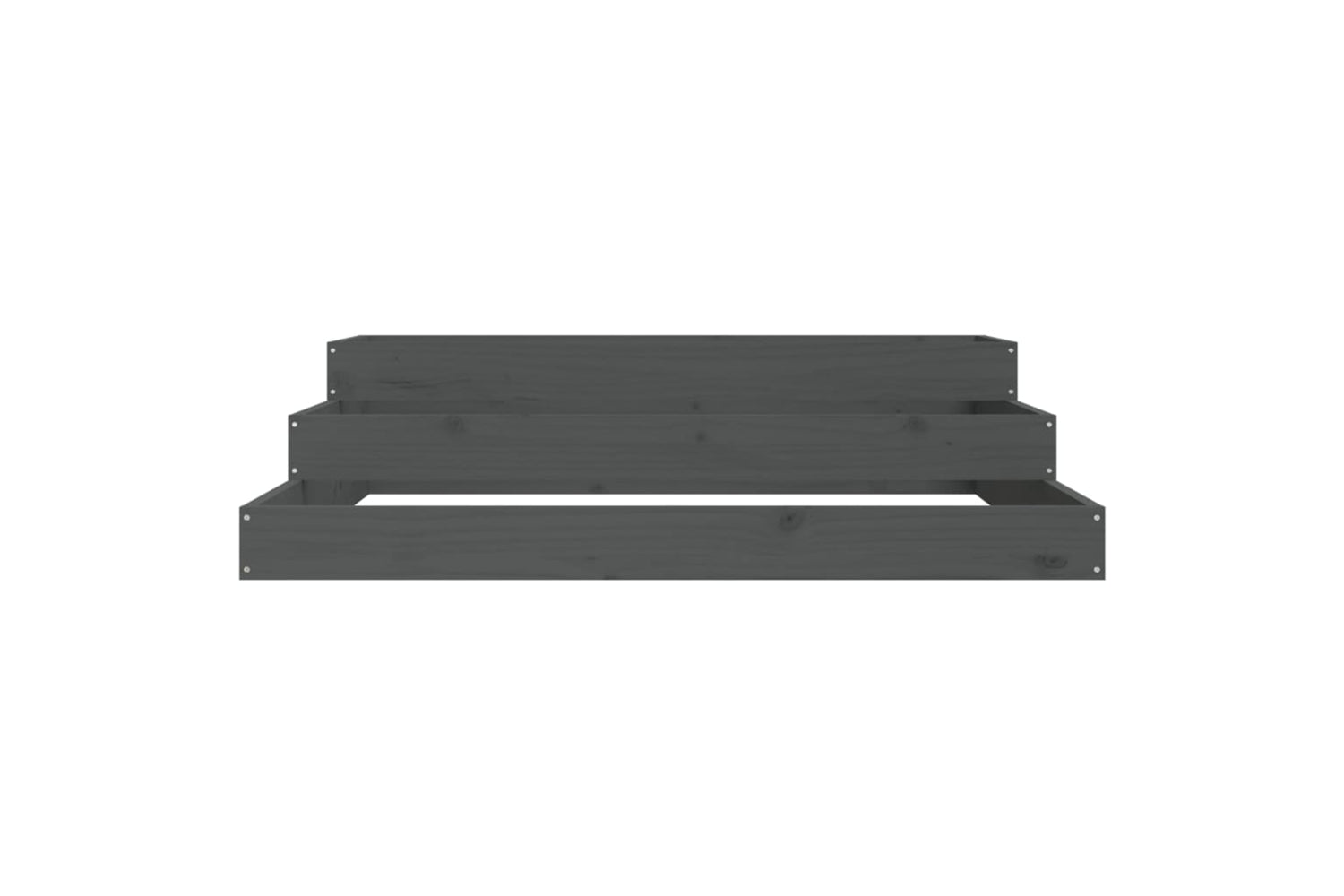 vidaXL 823915 Planter Grey 107x107x27cm Solid Wood Pine-3