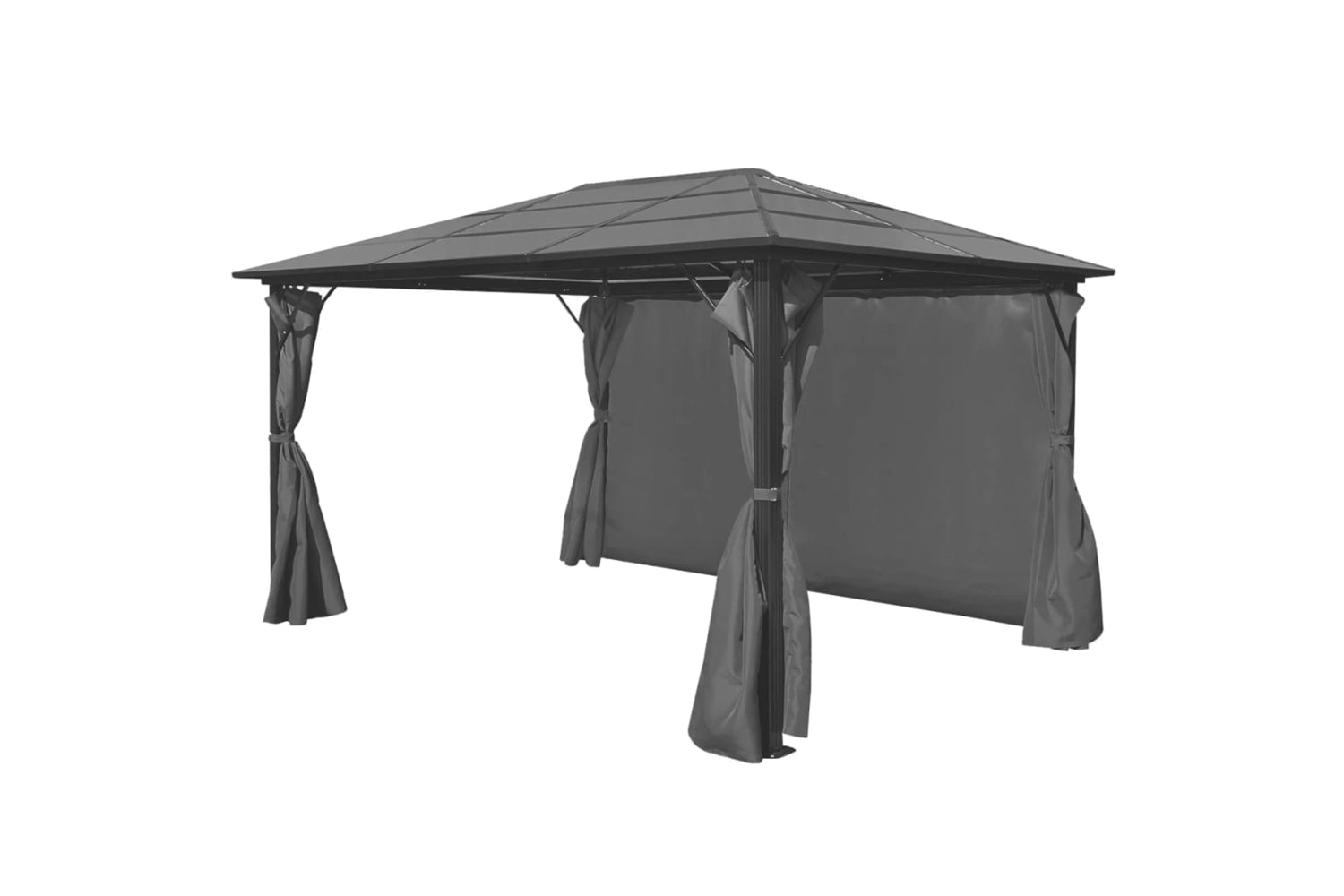 vidaXL 44890 Gazebo With Curtain Anthracite Aluminium 400x300cm-3