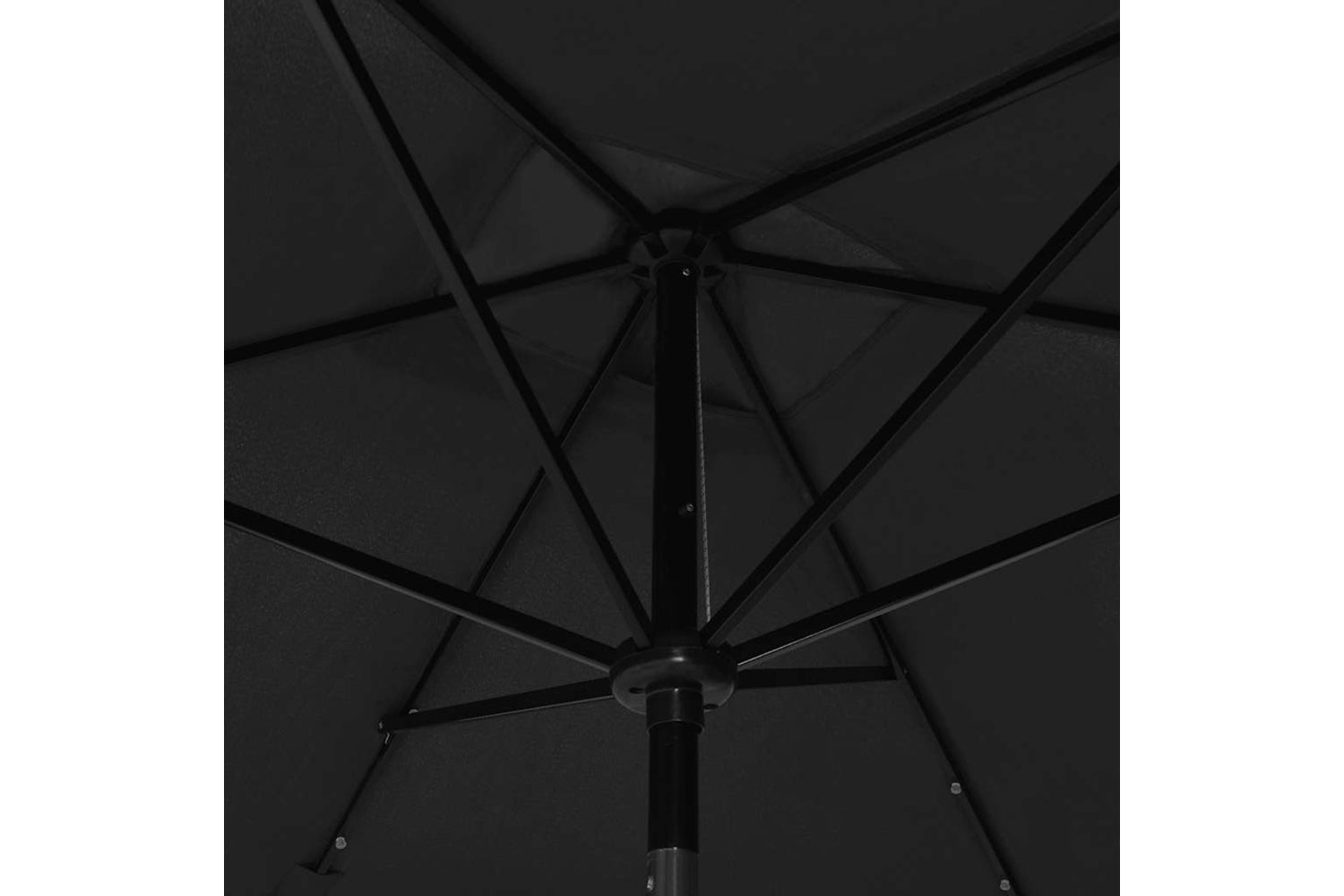 Vidaxl 313792 Parasol With Leds And Steel Pole Black 2x3 M-9