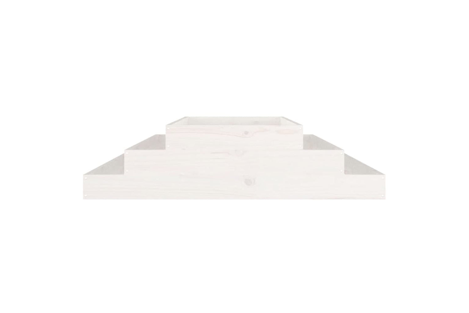 vidaXL 823900 Planter White 110x110x27cm Solid Wood Pine-3