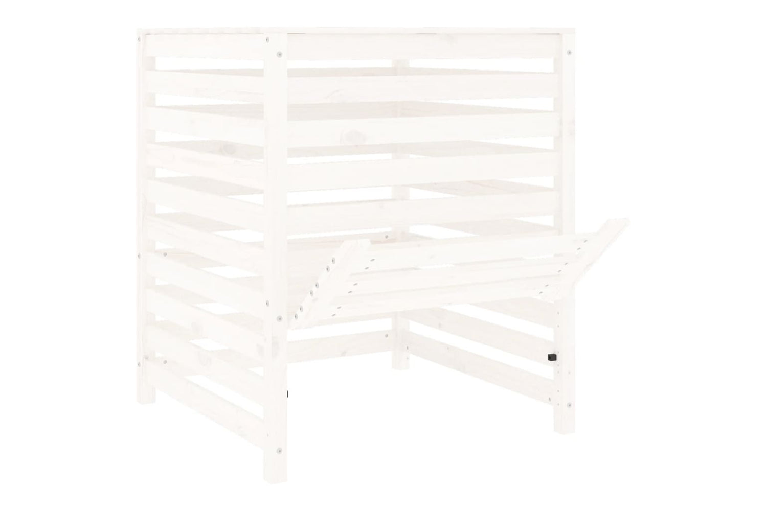 vidaXL 823816 Composter White 82.5x82.5x99.5cm Solid Wood Pine-5