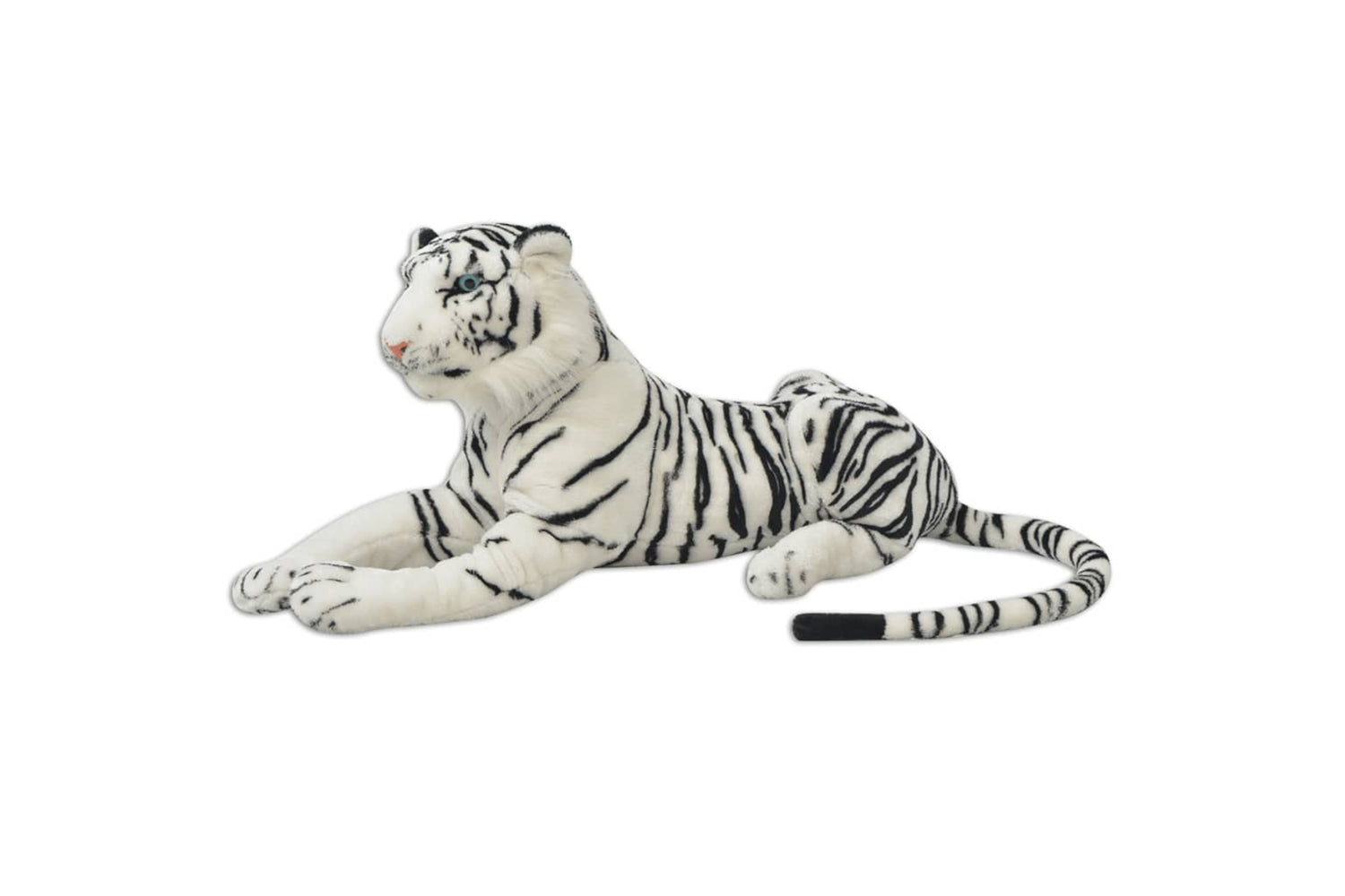 vidaXL 80164 Tiger Toy Plush White Xxl-2