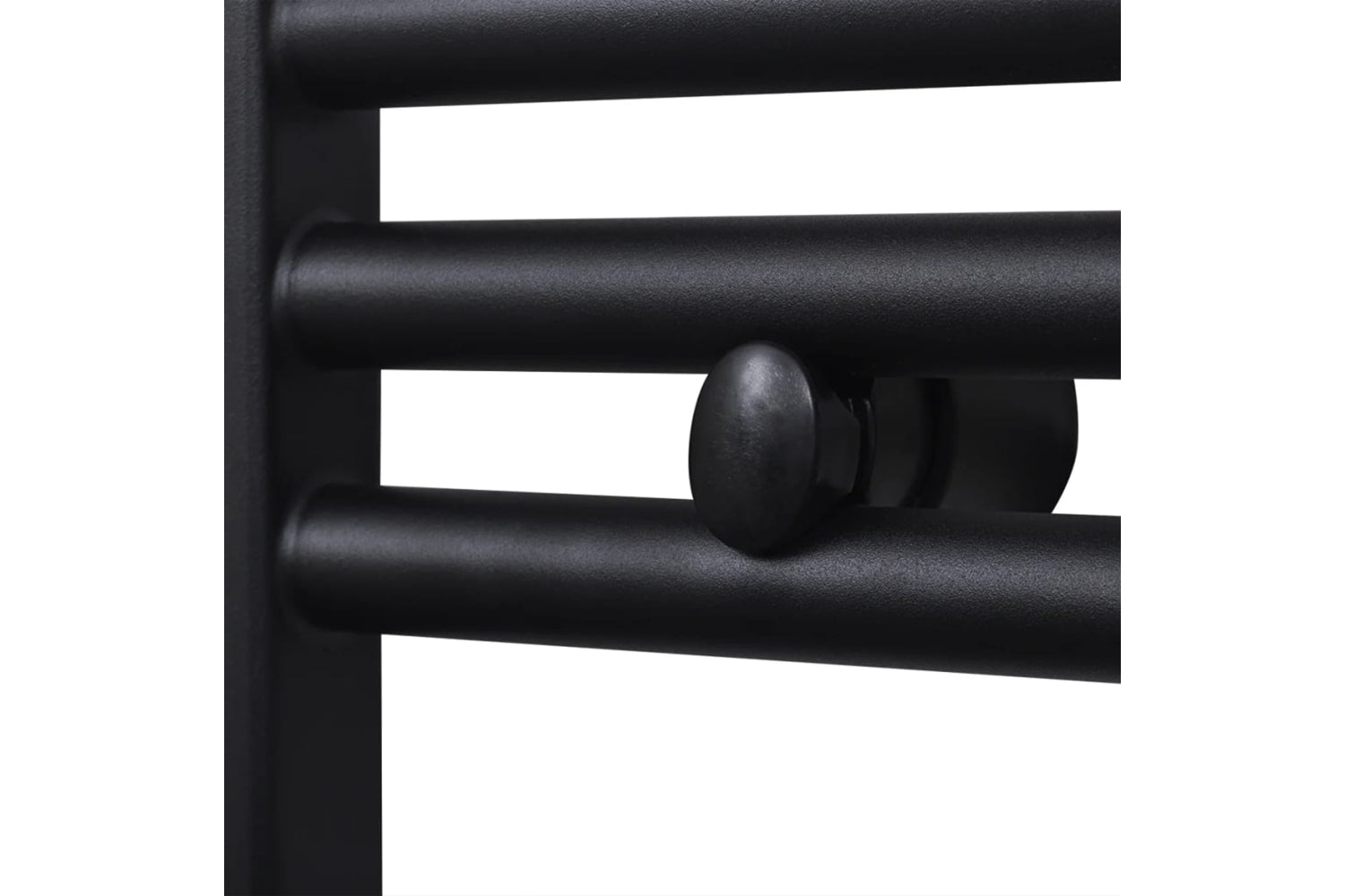 Vidaxl 141915 Black Bathroom Central Heating Towel Rail Radiator Curve 500x1160mm-4