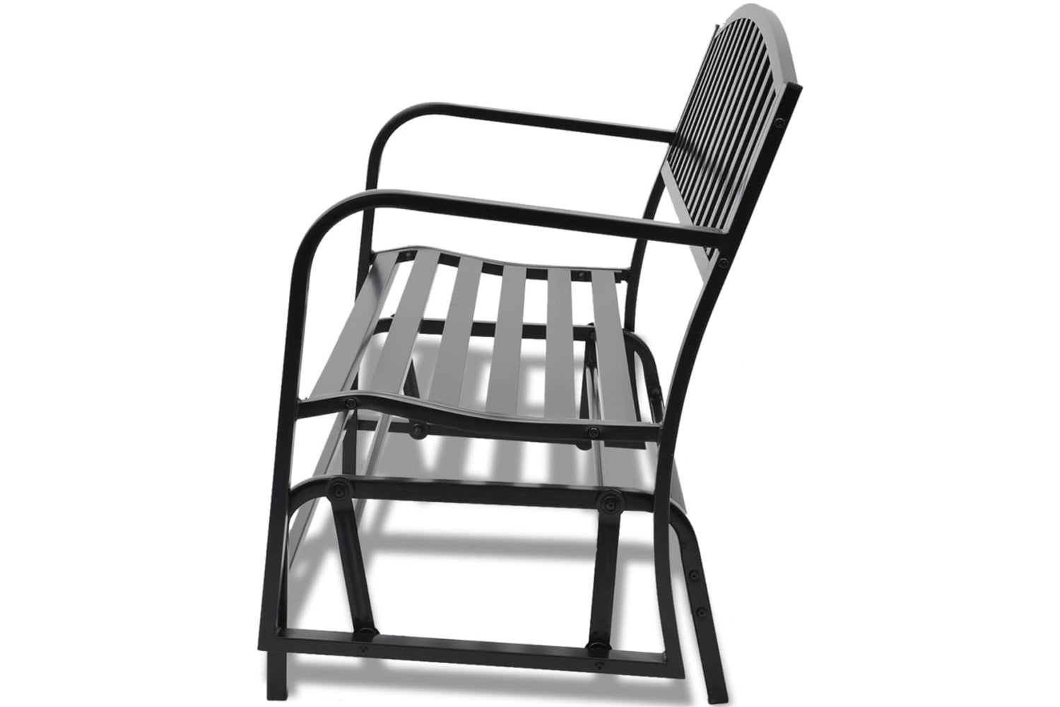 Vidaxl Swing Bench Black Steel-4