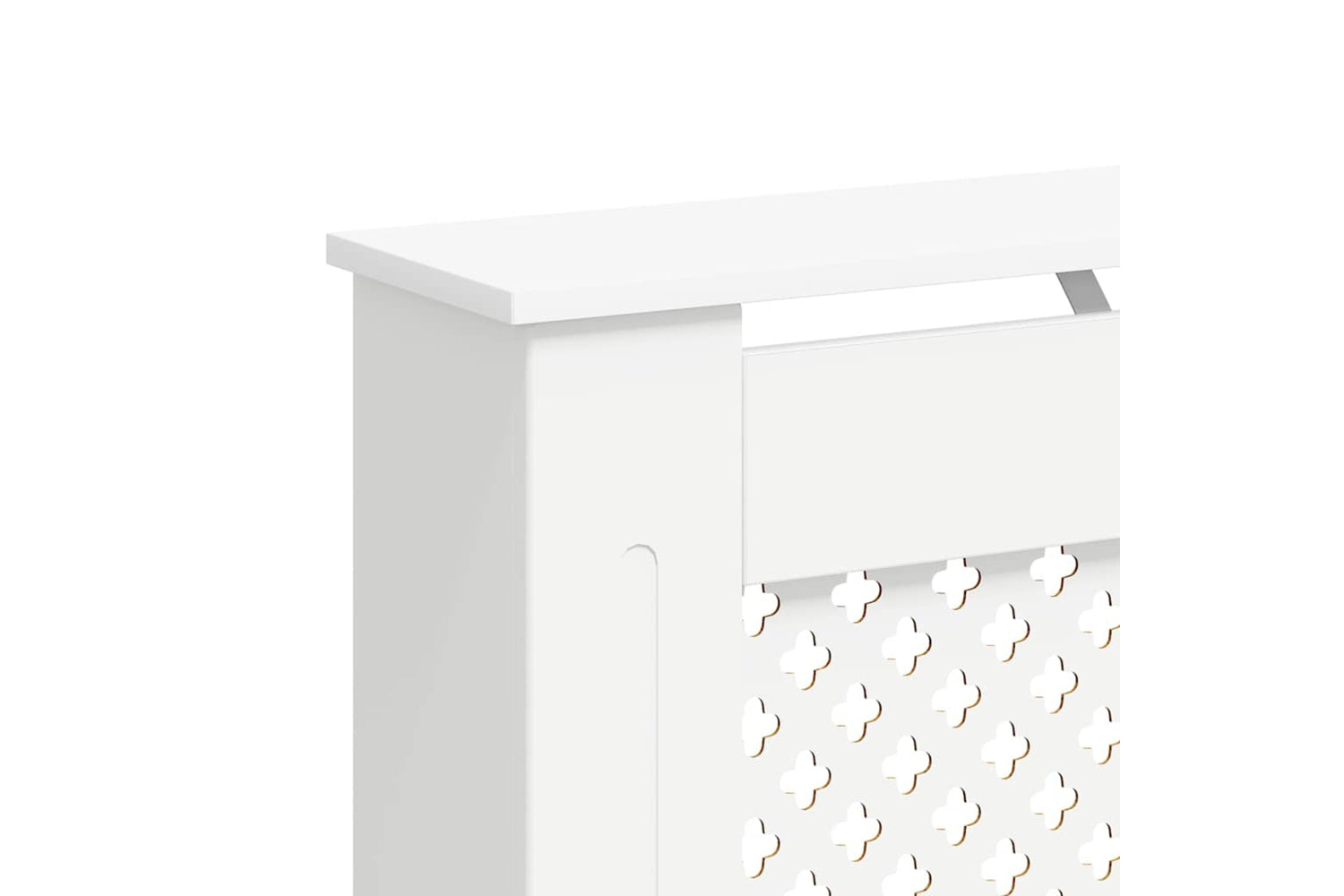 vidaXL Radiator Cover White 112x19x81.5cm Mdf-6
