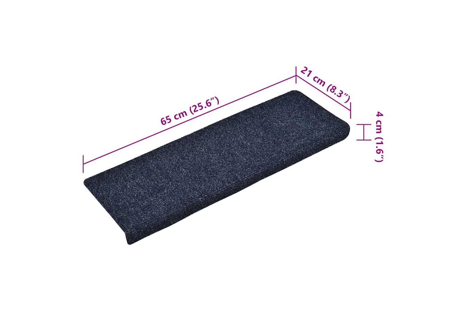 vidaXL 134566 Stair Mats 15 Pcs Needle Punch 65x21x4cm Blue-7