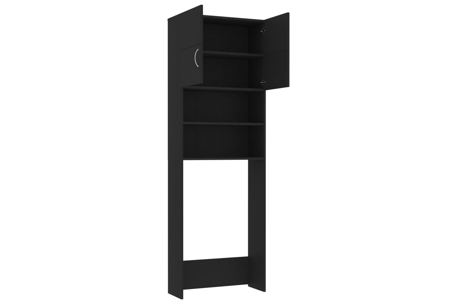 vidaXL 800028 Washing Machine Cabinet Black 64x25.5x190cm Engineered Wood-4