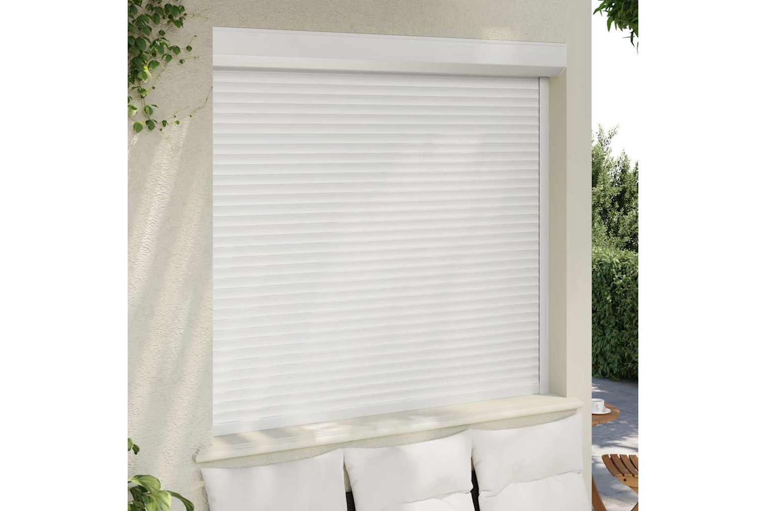 Vidaxl Roller Shutter Aluminium 160x150 Cm White-3