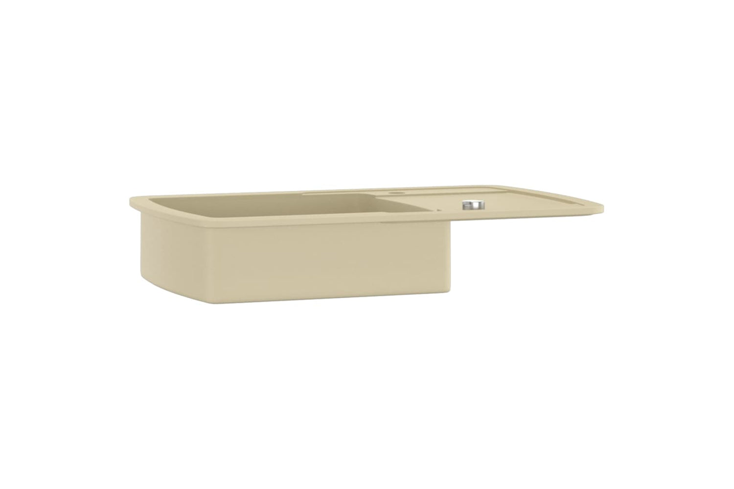 Vidaxl Granite Kitchen Sink Single Basin Beige-2