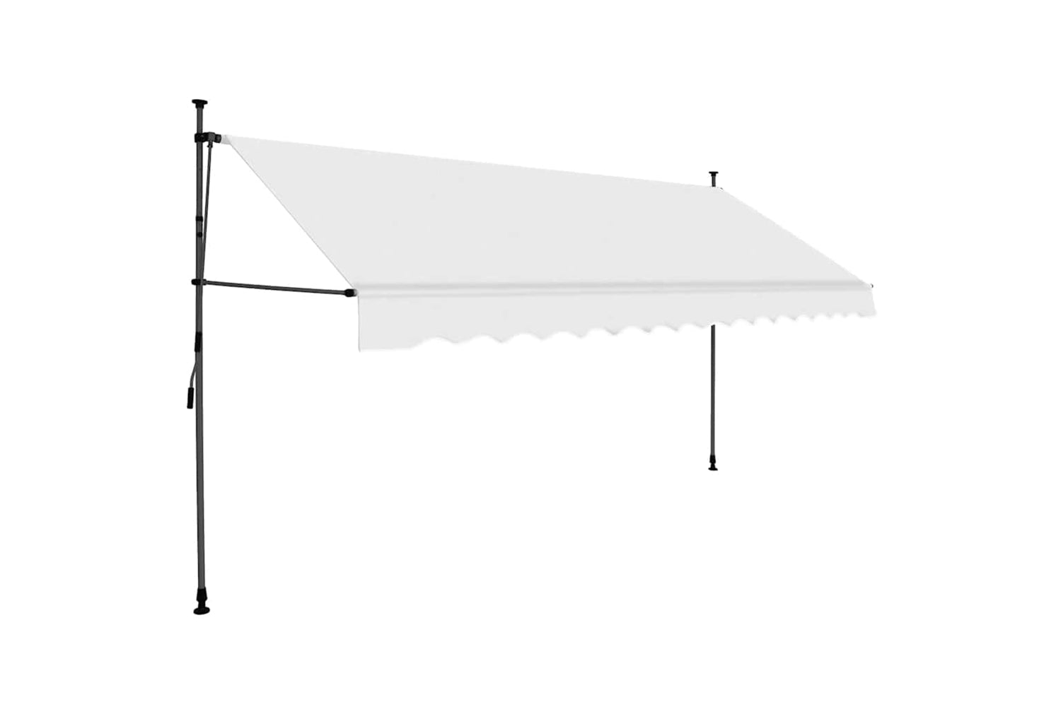 vidaXL 145874 Manual Retractable Awning With Led 350cm Cream-2