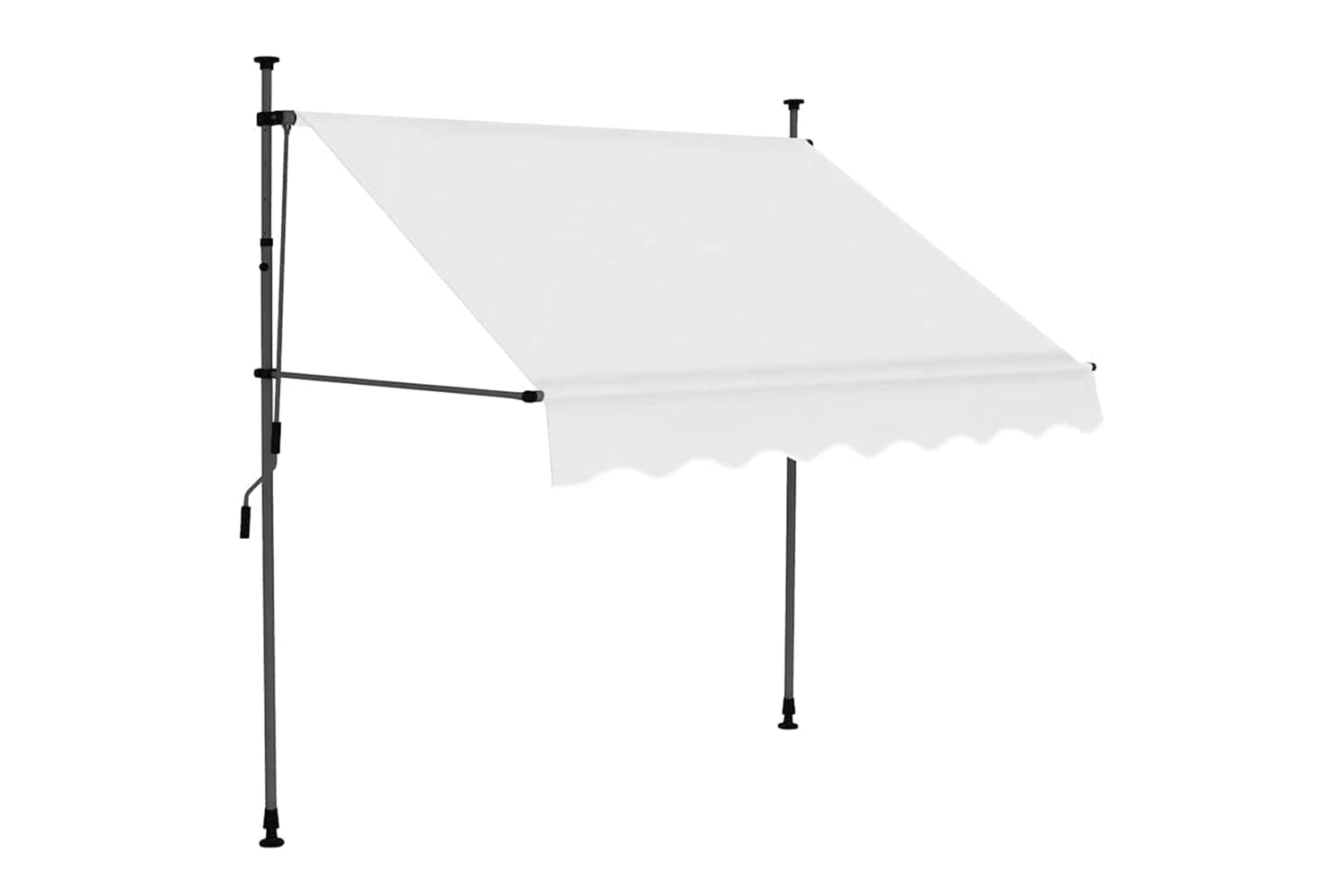 vidaXL 145870 Manual Retractable Awning With Led 150cm Cream-2