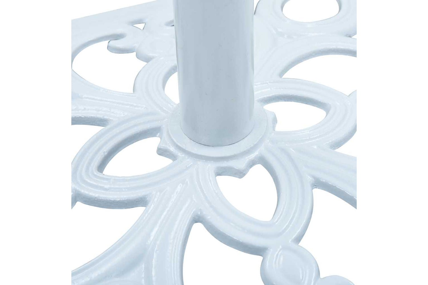 vidaXL 47867 Umbrella Base White 12 Kg 49cm Cast Iron-7