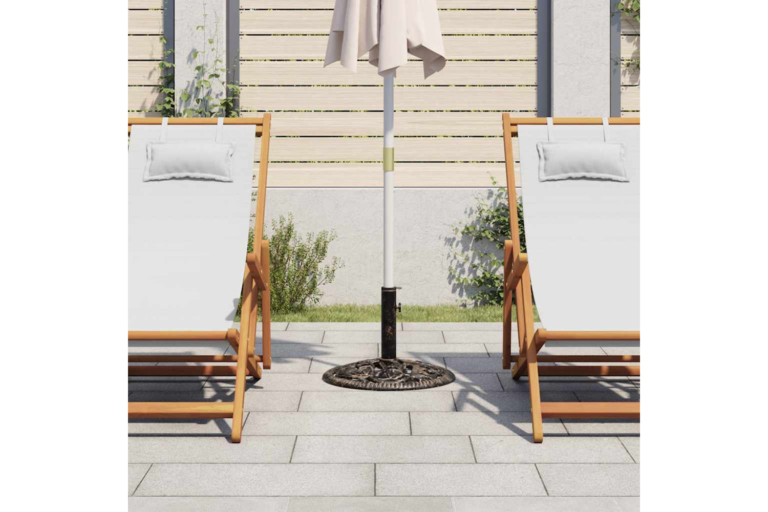 vidaXL 47861 Umbrella Base Bronze 12 Kg 48cm Cast Iron-2