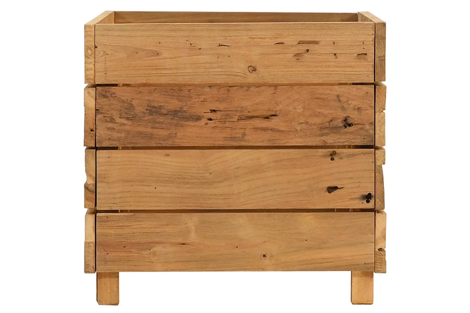 vidaXL Raised Bed 50x40x38cm Recycled Teak Wood And Steel-4