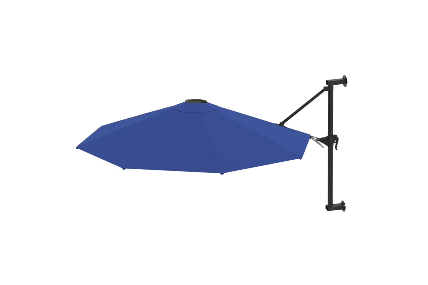 vidaXL Wall-mounted Parasol With Metal Pole 300cm Blue-2