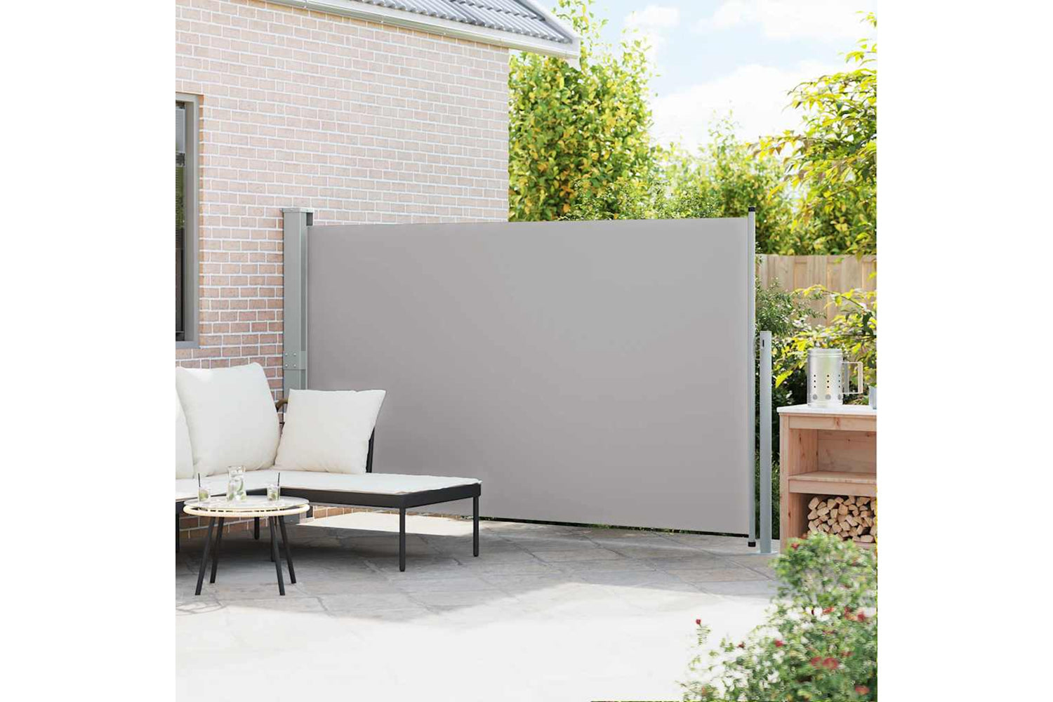 vidaXL 48368 Patio Retractable Side Awning 170x300cm Grey-2