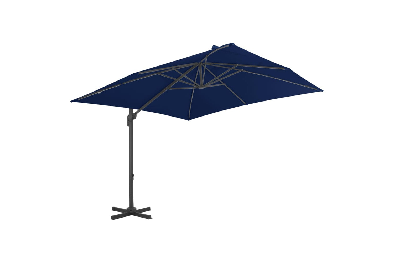 Vidaxl 47002 Cantilever Umbrella With Aluminium Pole 3x3 M Azure Blue-2