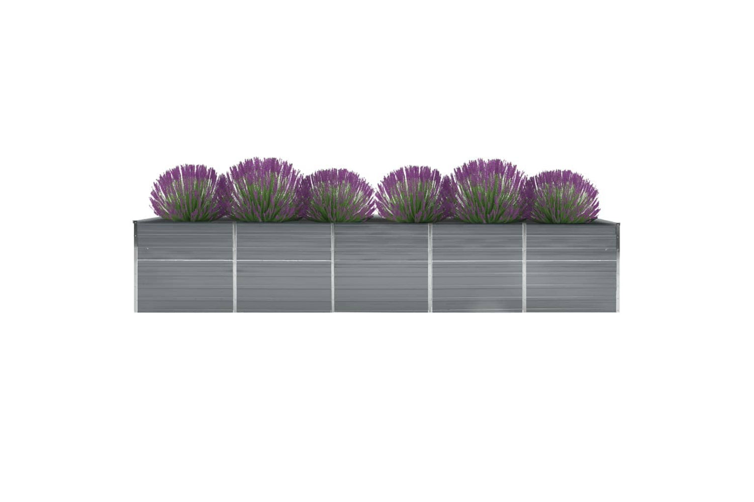 vidaXL 47056 Garden Raised Bed Galvanised Steel 400x80x45cm Grey-2