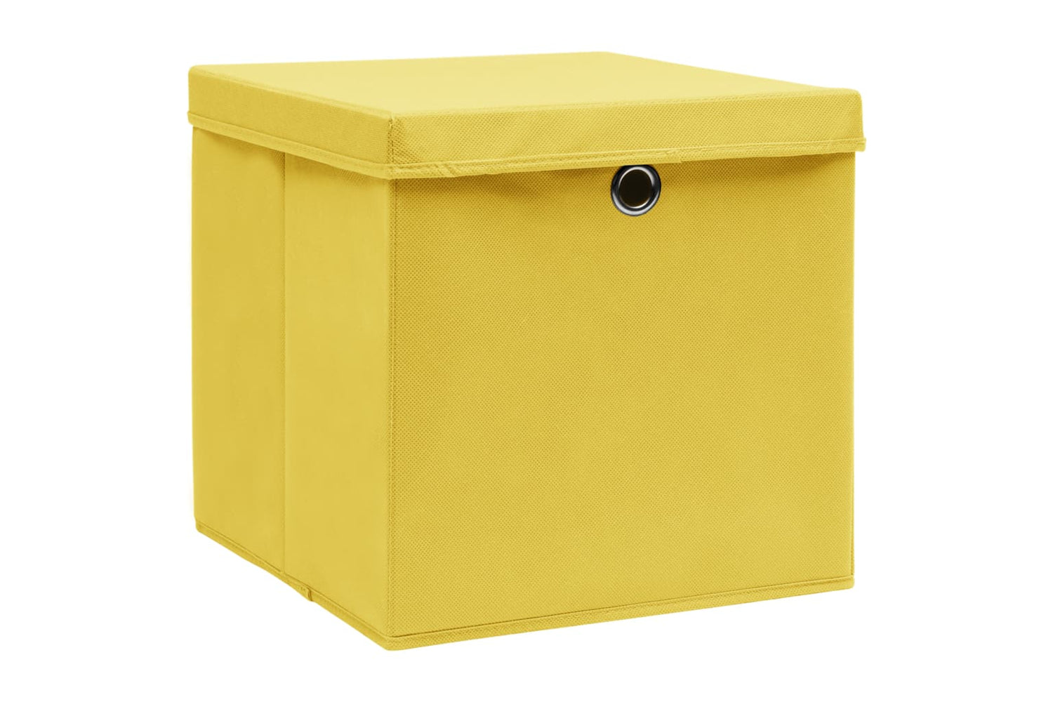 Vidaxl 288366 Storage Boxes With Lids 4 Pcs Yellow 32x32x32 Cm Fabric-2