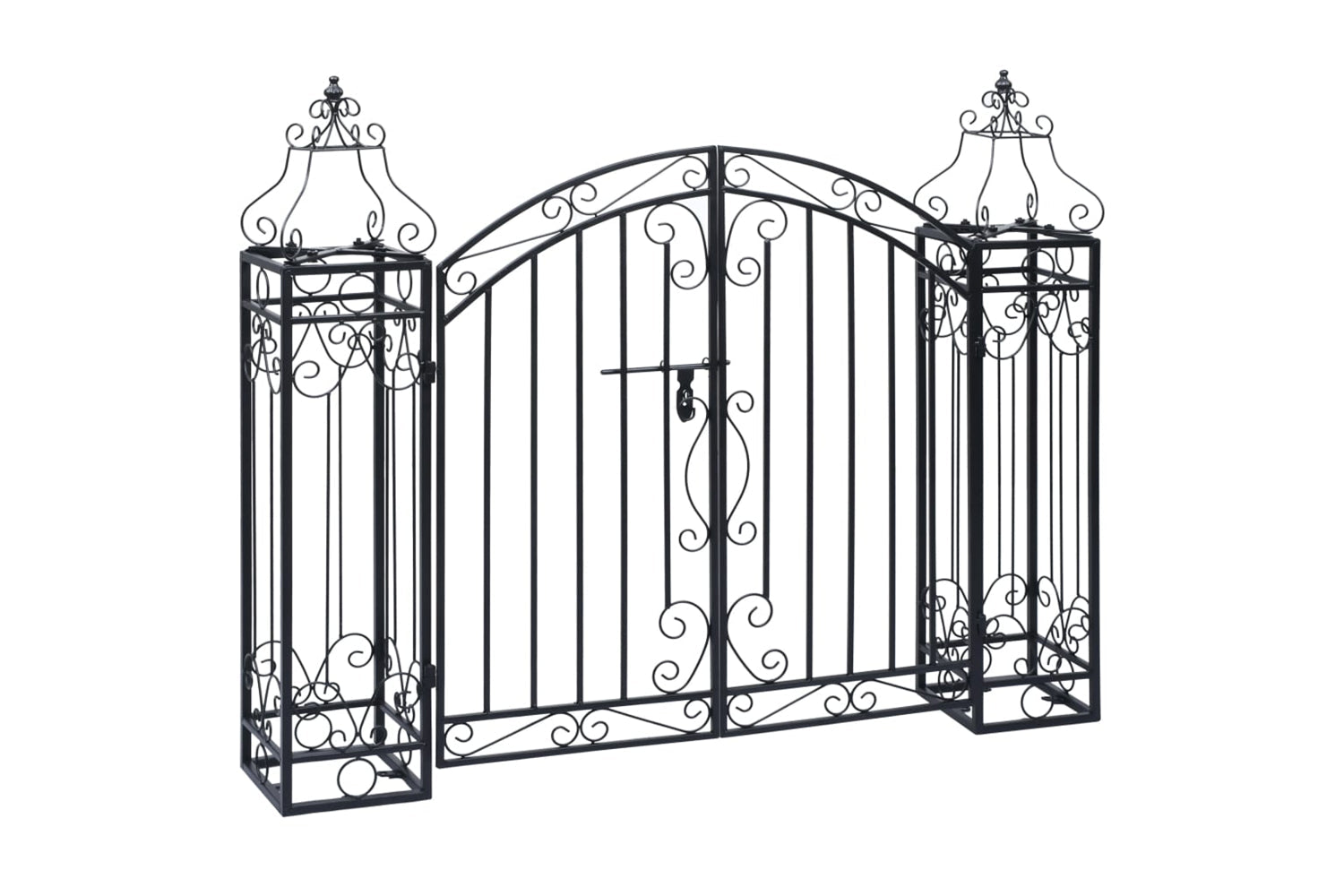 vidaXL 49419 Ornamental Garden Gate Wrought Iron 122x20.5x100cm-2