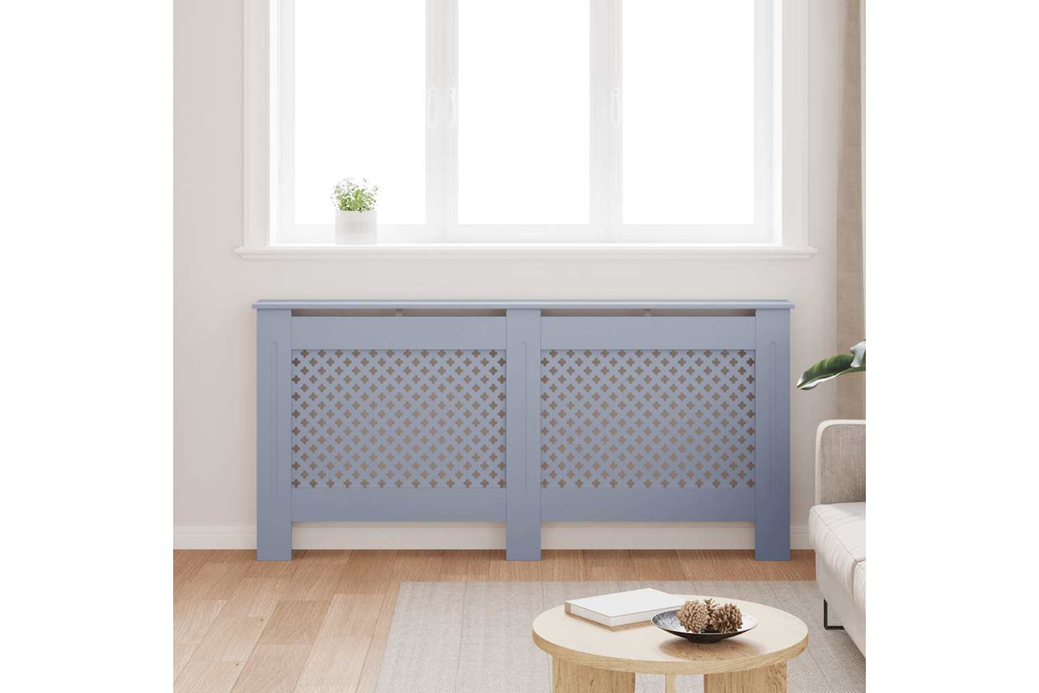 vidaXL Radiator Cover Anthracite 172x19x81.5cm Mdf-2