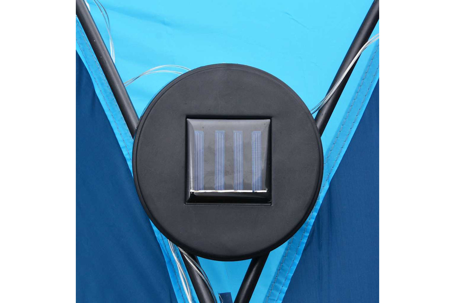 Vidaxl Party Tent With Led And 4 Sidewalls 3.6x3.6x2.3 M Blue-5