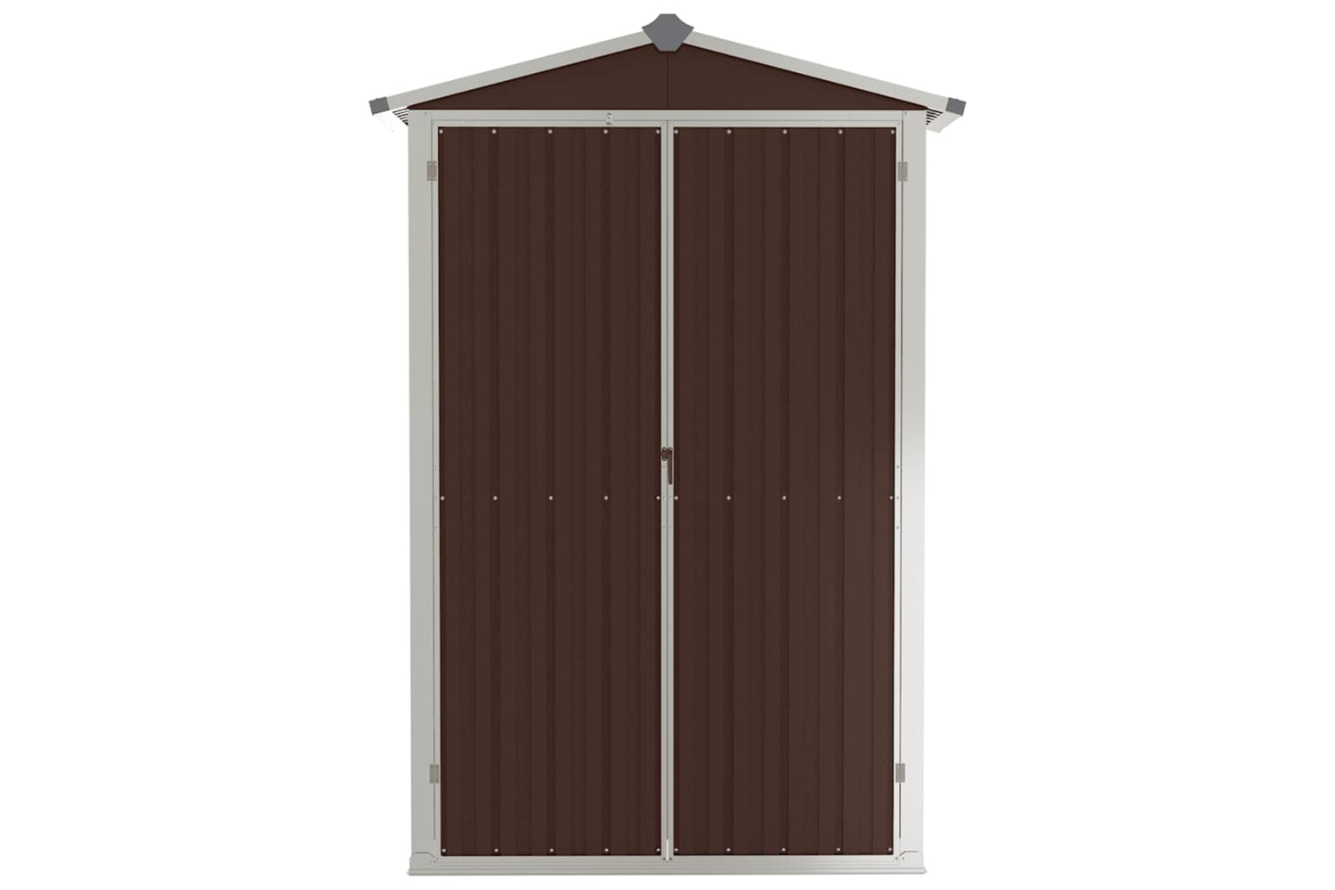 vidaXL 46304 Garden Shed Brown 107.5x46x183cm Galvanised Steel-5