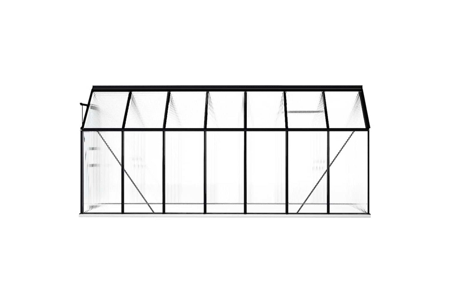 Vidaxl 48219 Greenhouse With Base Frame Anthracite Aluminium 8.17 Mâ²-4