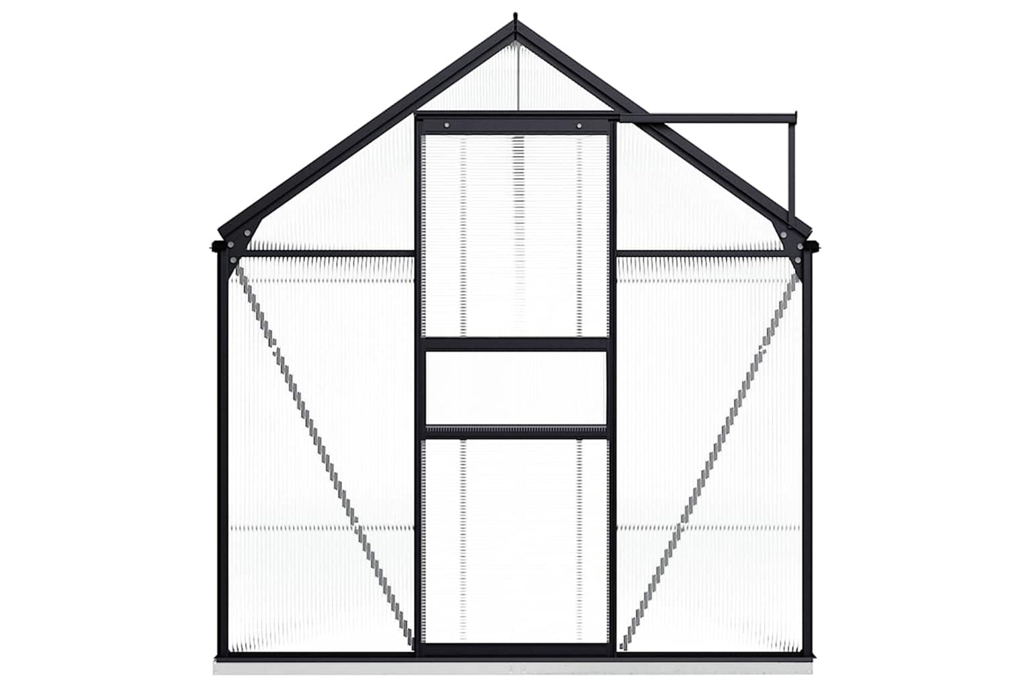 Vidaxl 48219 Greenhouse With Base Frame Anthracite Aluminium 8.17 Mâ²-2