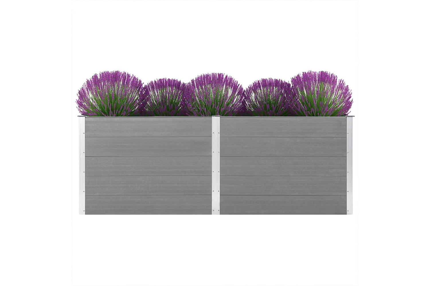 vidaXL 49060 Garden Raised Bed 250x100x91cm Wpc Grey-2