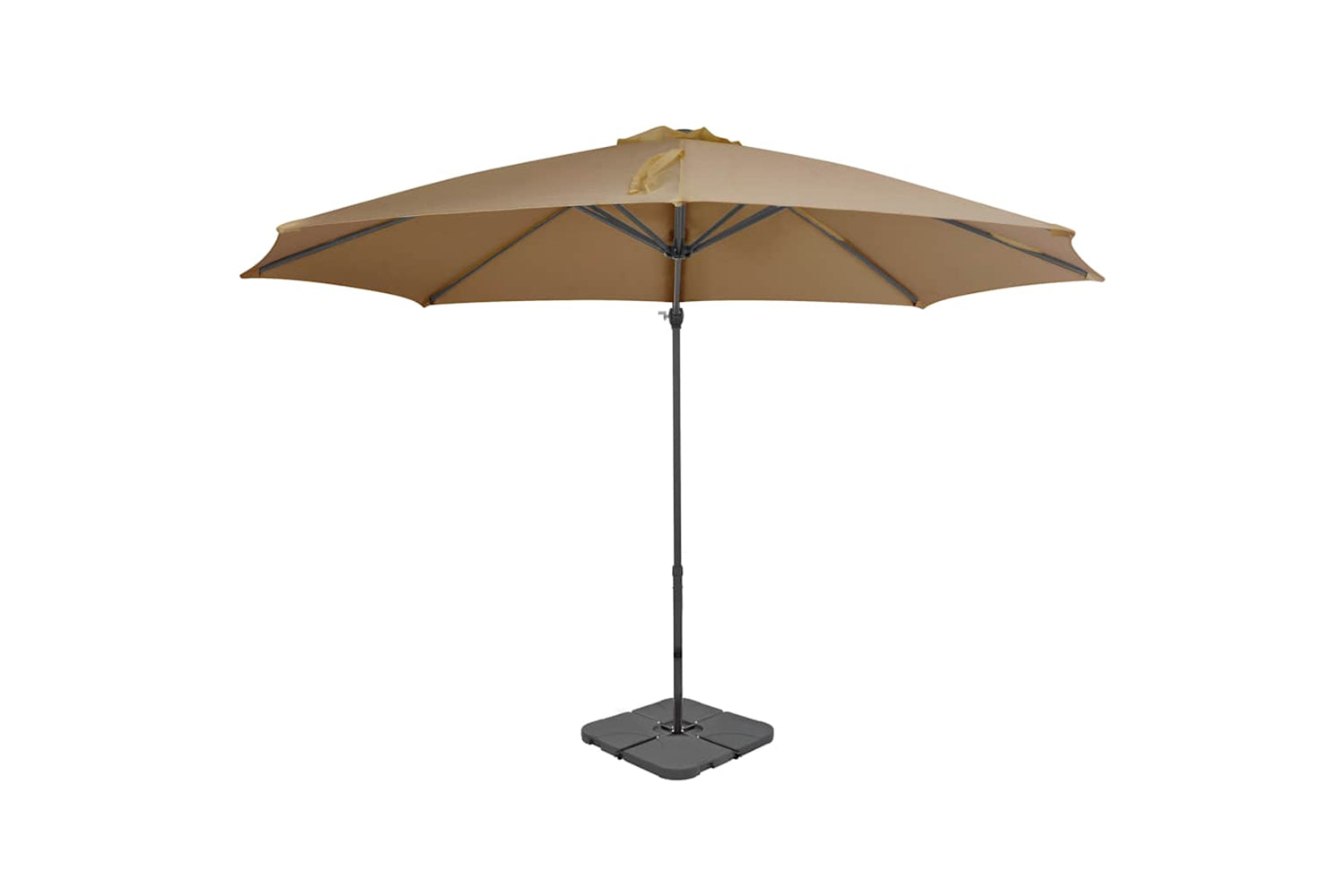 Vidaxl 276334 Outdoor Umbrella With Portable Base Taupe-2