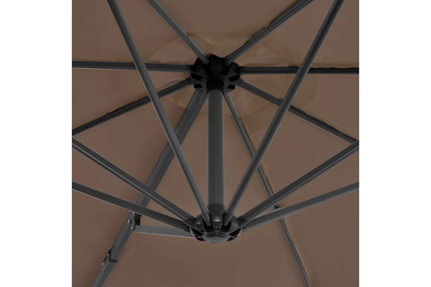 Vidaxl 276334 Outdoor Umbrella With Portable Base Taupe-5