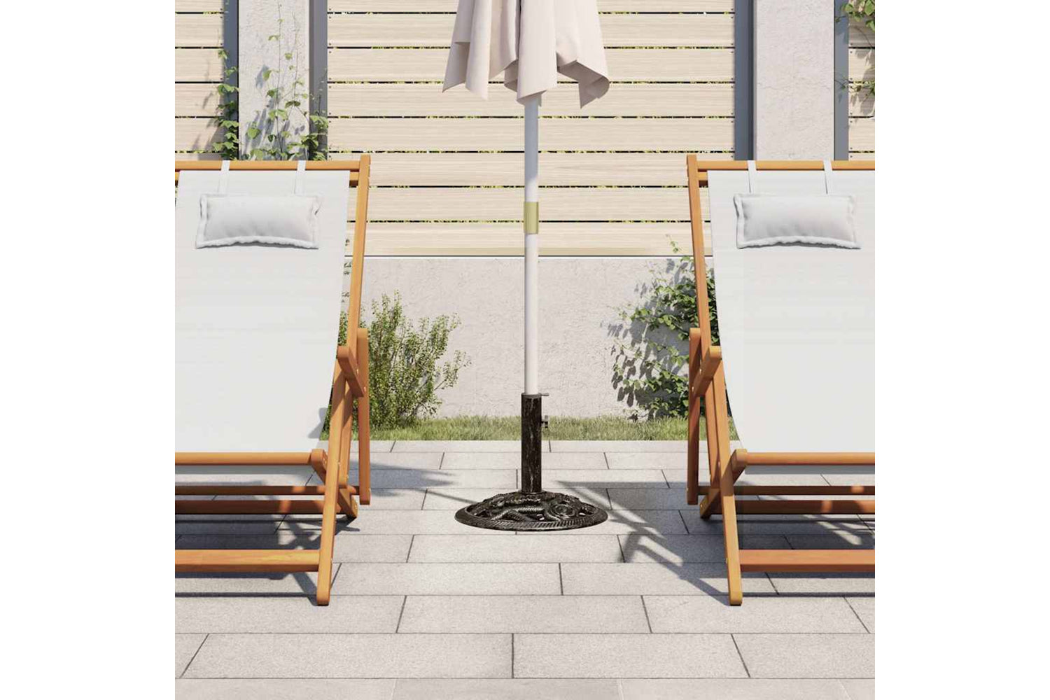 vidaXL 47865 Umbrella Base Black And Bronze 9 Kg 40cm Cast Iron-2