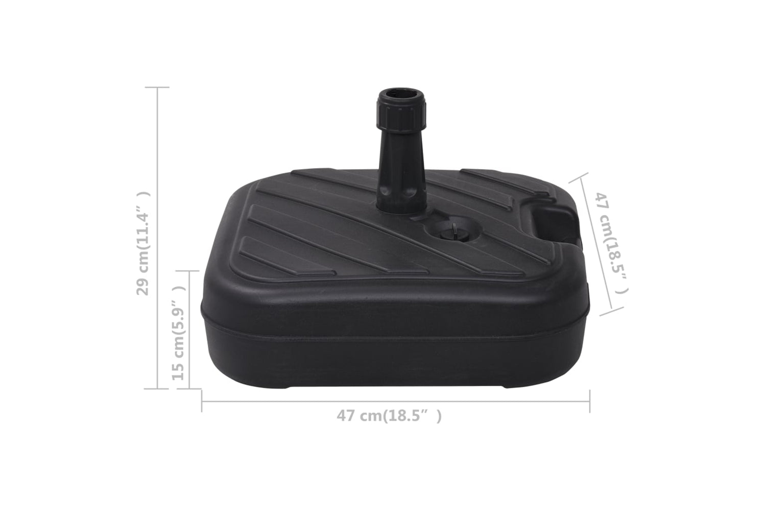 Vidaxl 47856 Umbrella Base Sand/water Filled 24 L Black-5