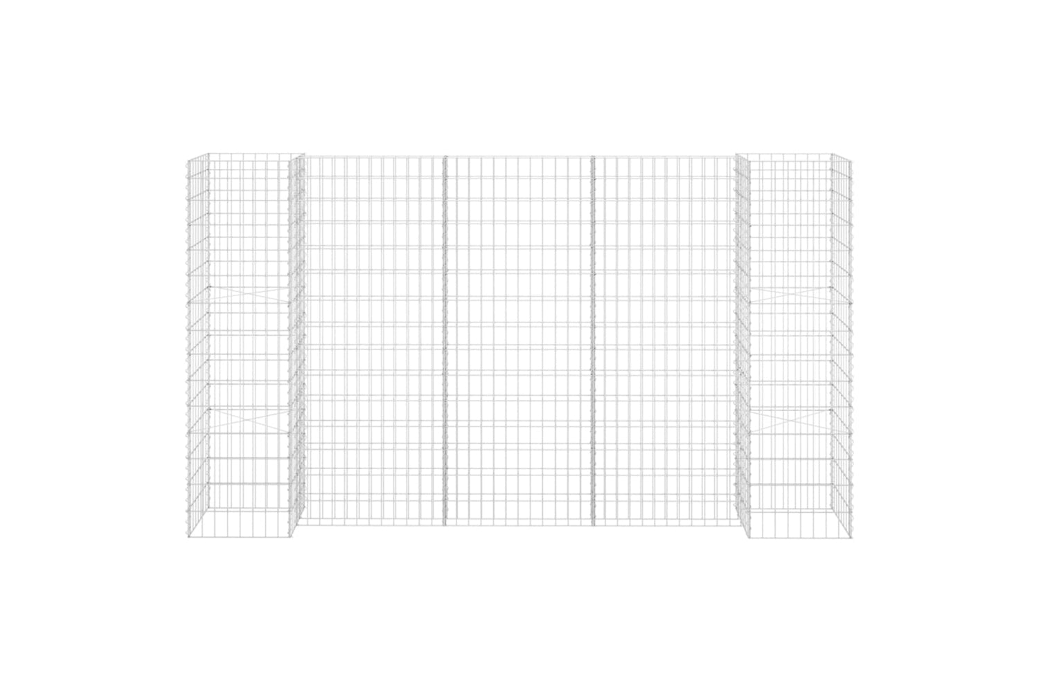 vidaXL 145663 H-shaped Gabion Planter Steel Wire 260x40x150cm-2
