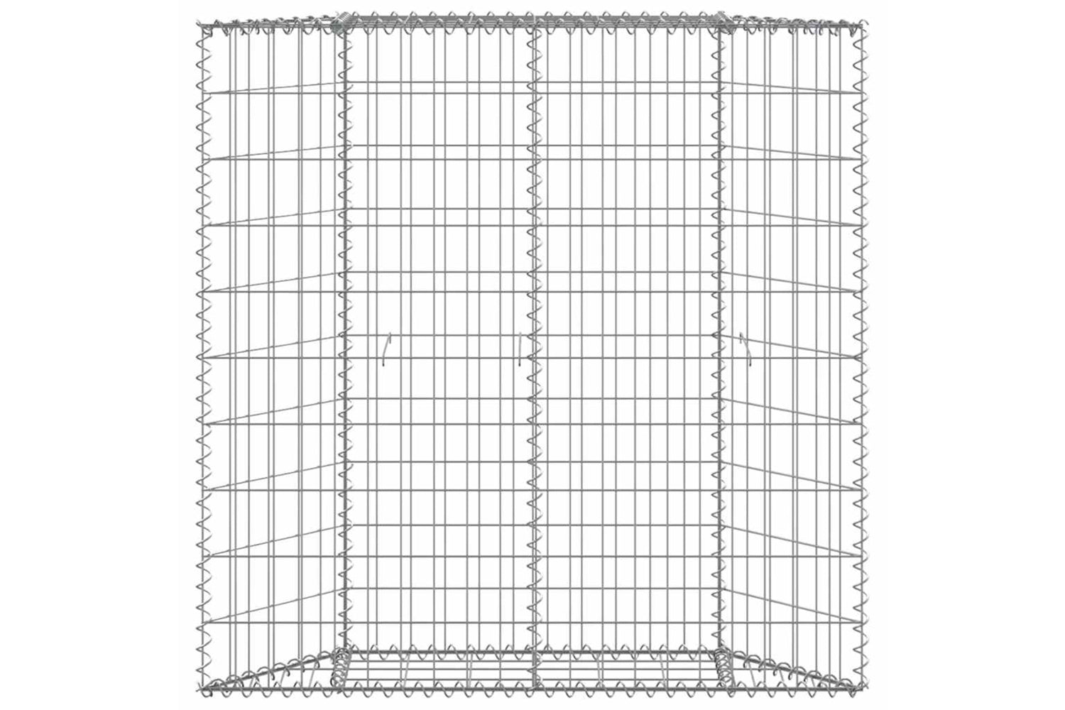 vidaXL 145653 Trapezium Gabion Raised Bed Galvanised Steel 100x20x100cm-5