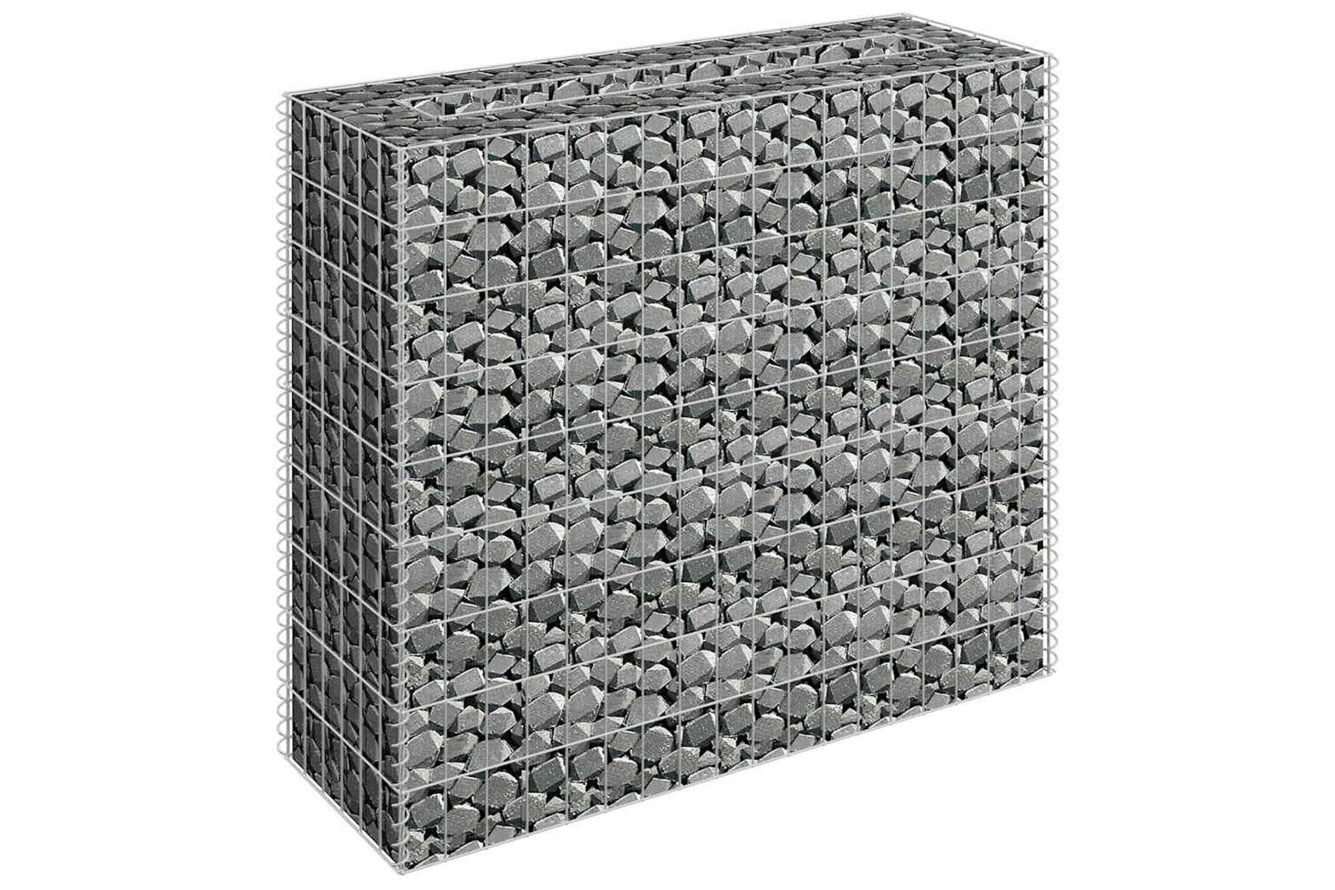 vidaXL 145631 Gabion Raised Bed Galvanised Steel 90x30x90cm-2