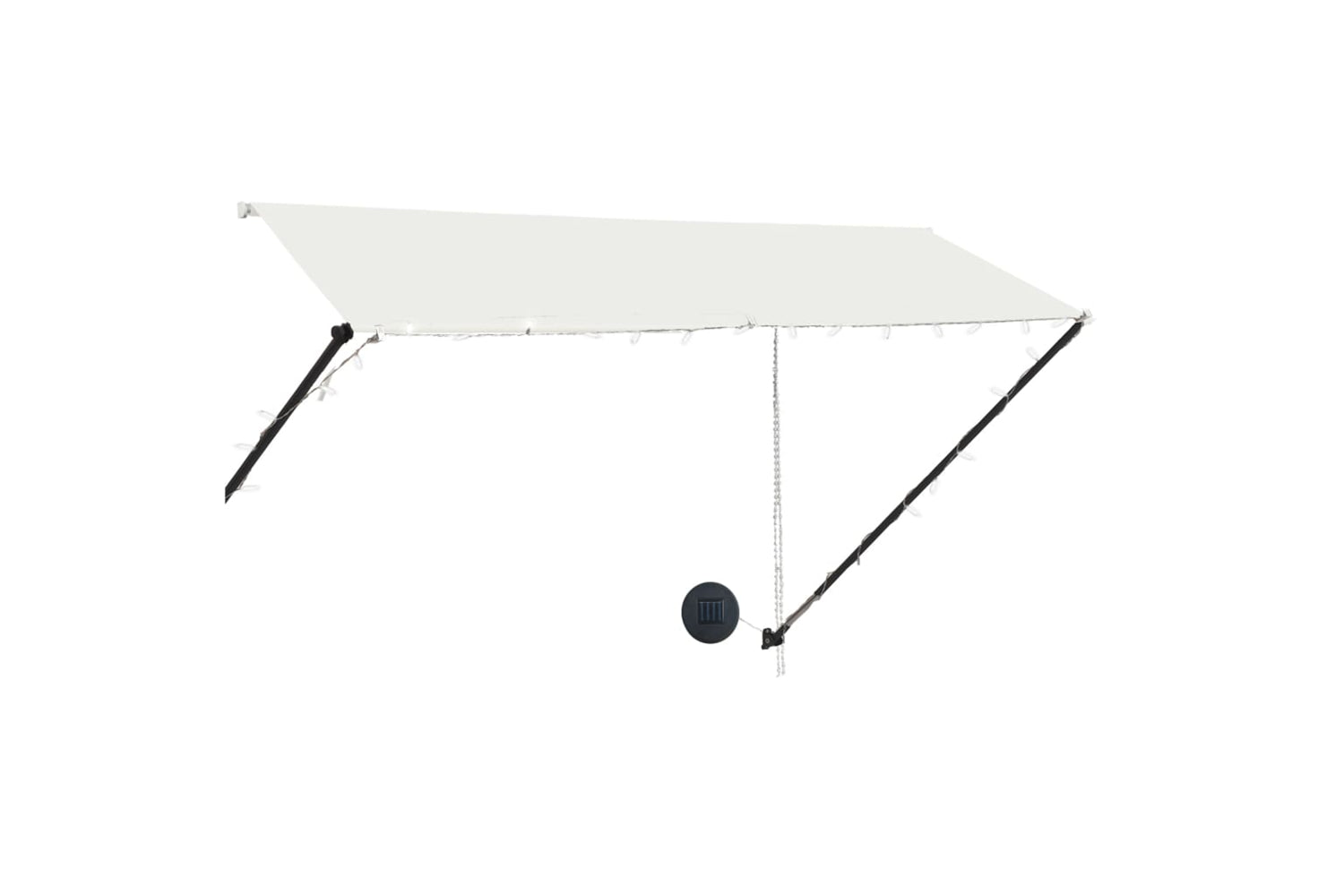 vidaXL 145925 Retractable Awning With Led 300x150cm Cream-2