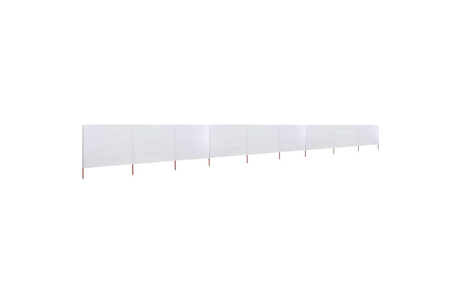 vidaXL 47192 9-panel Wind Screen Fabric 1200x120cm Sand White-2