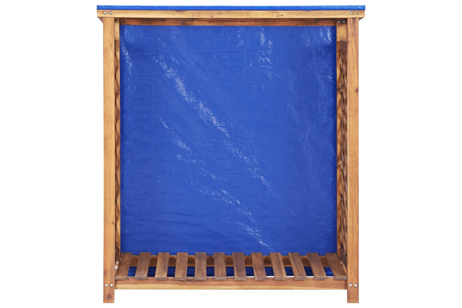 vidaXL 46566 Firewood Storage Shed 105x38x115cm Solid Acacia Wood-2